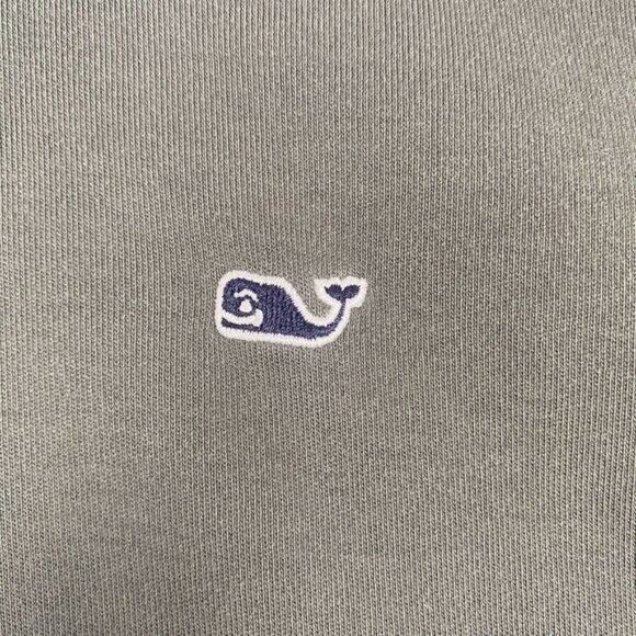 Vineyard Vines Pullover Mens Large Gray Sweater 1/4 Zip Cotton Jacket Stretch - Picture 5 of 13